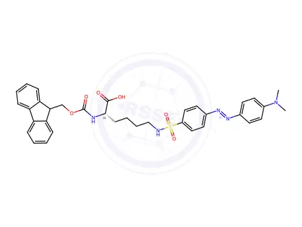 Chemical structure of Fmoc-Lys(Dabsyl)-OH