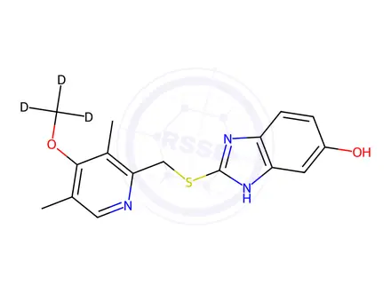 Chemical structure of 5-O-Desmethyl Omeprazole-d3 Sulfide