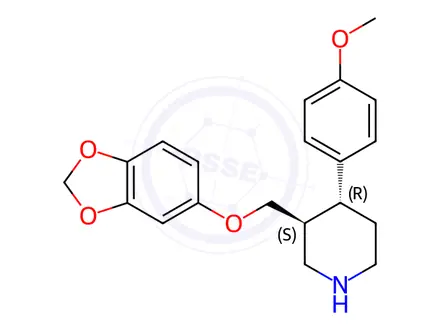 Chemical structure of (3S,4R)-4-(4-METHOXYPHENYL)-3-[[(3,4-METHYLENEDIOXY)PHENOXY]METHYL]PIPERIDINE