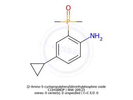 Chemical structure of (2-Amino-5-cyclopropylphenyl)dimethylphosphine oxide