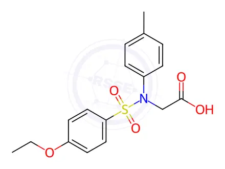 Chemical structure of N-((4-ethoxyphenyl)sulfonyl)-N-(p-tolyl)glycine