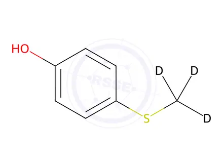 Chemical structure of 4-(Methyl-d3-thio)-phenol