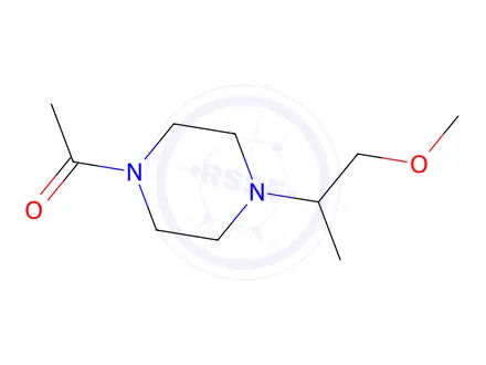Chemical structure of 1-[4-(1-methoxypropan-2-yl)piperazin-1-yl]ethan-1-one