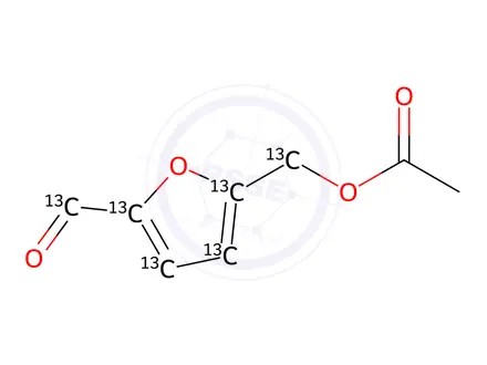 Chemical structure of 5-Acetoxymethyl-2-furaldehyde-13C6