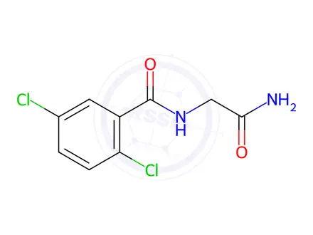 Chemical structure of Ixazomib Dichloro Amide Impurity