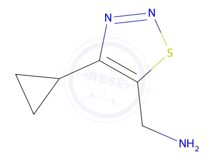 Chemical structure of 1-(4-Cyclopropyl-1,2,3-thiadiazol-5-yl)methanamine