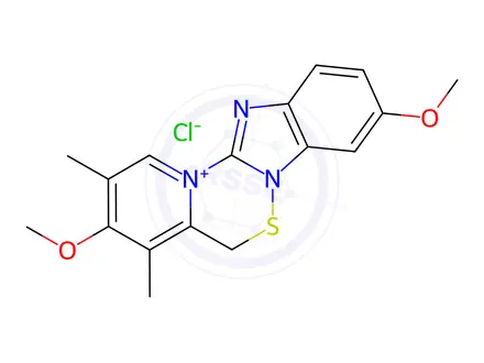 Chemical structure of 3,9-Dimethoxy-2,4-dimethyl-5H-benzo[4,5]imidazo[1,2-b]pyrido[1,2-d][1,2,4]thiadiazin-13-ium Chloride
