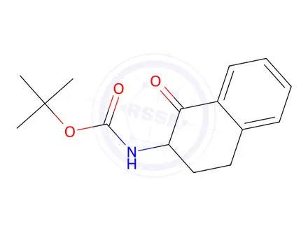 Chemical structure of (1-Oxo-1,2,3,4-tetrahydro-naphthalen-2-yl)-carbamic Acid Tert-butyl Ester