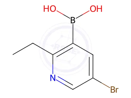 Chemical structure of (5-Bromo-2-ethylpyridin-3-yl)boronic acid