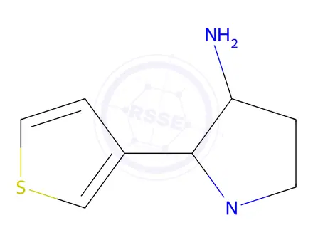 Chemical structure of 1-Methyl-2-(thiophen-3-yl)pyrrolidin-3-amine