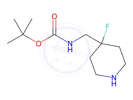 Chemical structure of 4-tert-butoxycarbonylaminomethyl-4-fluoropiperidine