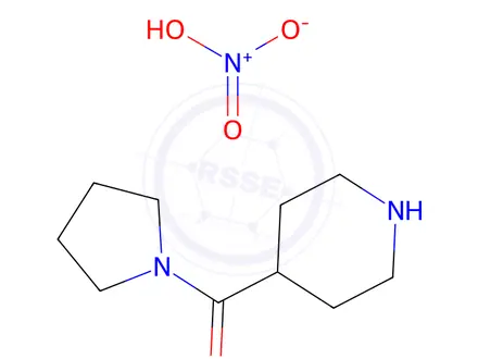 Chemical structure of 4-(1-Pyrrolidinylcarbonyl)piperidine Nitrate