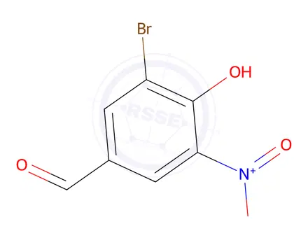 Chemical structure of 3-Bromo-4-hydroxy-5-nitrobenzaldehyde