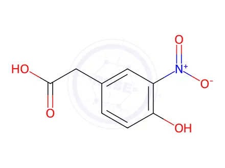 Chemical structure of 2-(4-Hydroxy-3-nitrophenyl)acetic acid