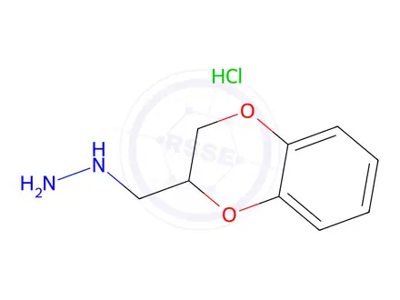 Chemical structure of ((2,3-Dihydrobenzo[b][1,4]dioxin-2-yl)methyl)hydrazine hydrochloride