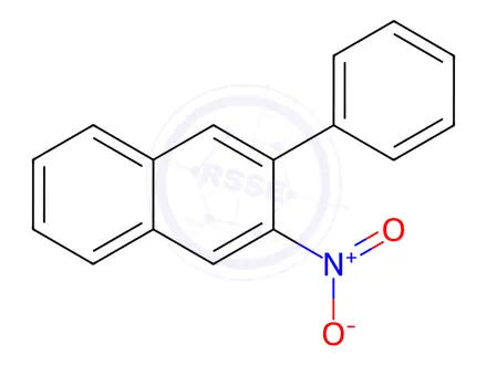 Chemical structure of 2-Nitro-3-phenylnaphthalene