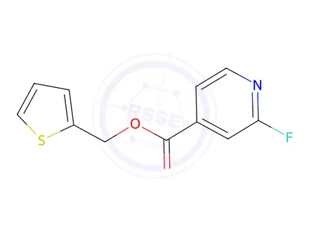 Chemical structure of thiophen-2-ylmethyl 2-fluoropyridine-4-carboxylate