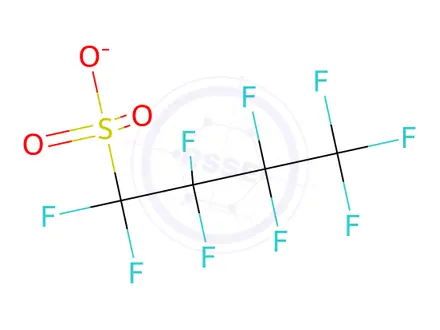 Chemical structure of 1-Butylpyridinium perfluoro-1-butanesulfonate