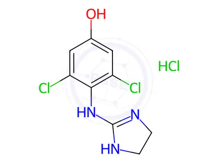 Chemical structure of 4-Hydroxy Clonidine Hydrochloride