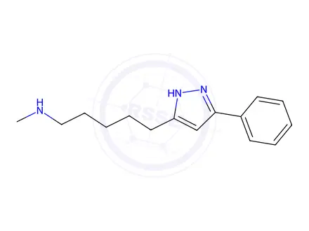Chemical structure of Methyl[5-(3-phenyl-1H-pyrazol-5-yl)pentyl]amine