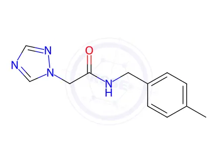 Chemical structure of N-(4-methylbenzyl)-2-(1H-1,2,4-triazol-1-yl)acetamide
