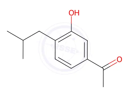 Chemical structure of 1-(3-Hydroxy-4-isobutylphenyl)ethan-1-one