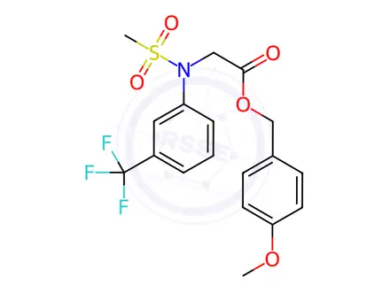 Chemical structure of (4-Methoxyphenyl)methyl 2-{N-[3-(trifluoromethyl)phenyl]methanesulfonamido}acetate
