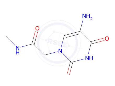 Chemical structure of 2-(5-Amino-2,4-dioxo-3,4-dihydropyrimidin-1(2h)-yl)-N-methylacetamide