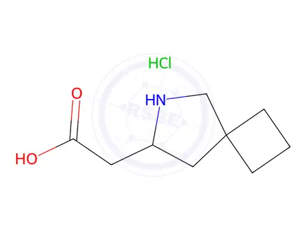 Chemical structure of 2-{6-azaspiro[3.4]octan-7-yl}acetic acid hydrochloride