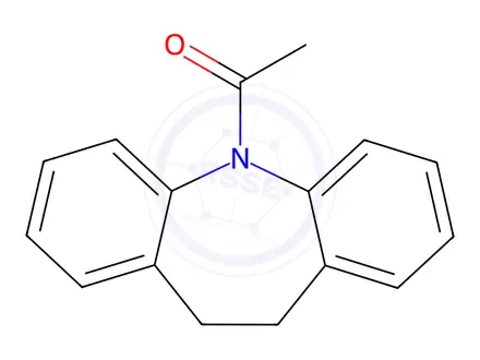 Chemical structure of 5-Acetyl-10,11-dihydro-5H-dibenzo[b,f]azepine