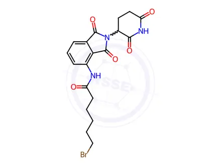 Chemical structure of Pomalidomide-CO-C5-Br