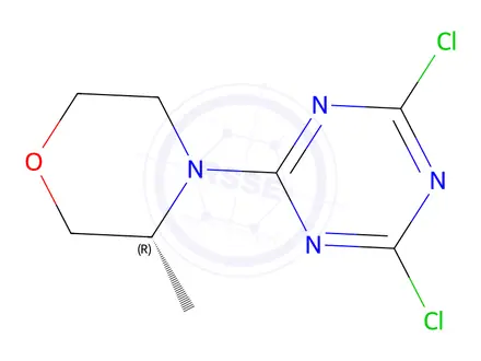 Chemical structure of (R)-4-(4,6-Dichloro-1,3,5-triazin-2-yl)-3-methylmorpholine
