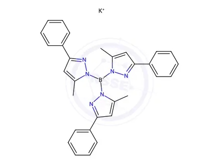 Chemical structure of POTASSIUM HYDROTRIS (3-PHENYL-5-METHYLPYRAZOL-1-YL)BORATE