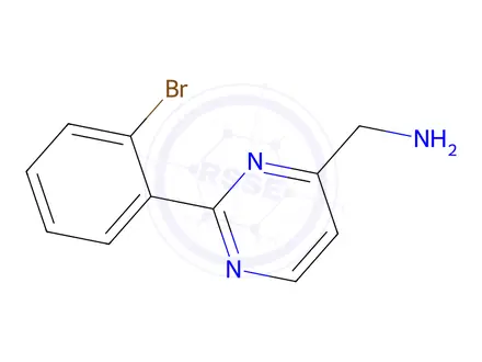 Chemical structure of 1-[2-(2-Bromophenyl)pyrimidin-4-yl]methanamine