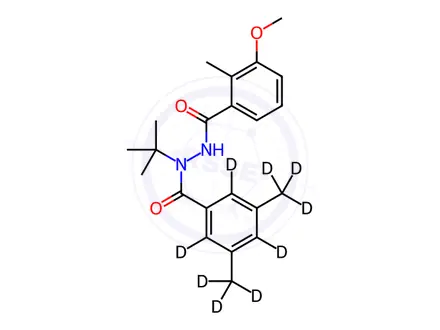 Chemical structure of Methoxyfenozide-d9 (3,5-dimethylbenzoyl-d9)
