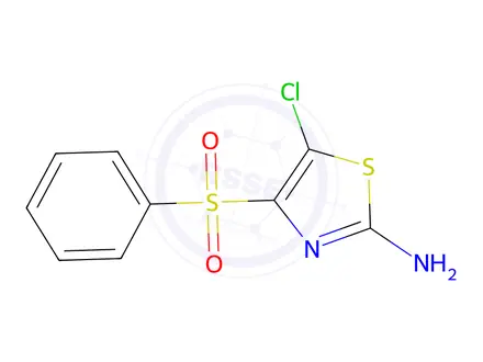 Chemical structure of 5-Chloro-4-(phenylsulfonyl)thiazol-2-amine