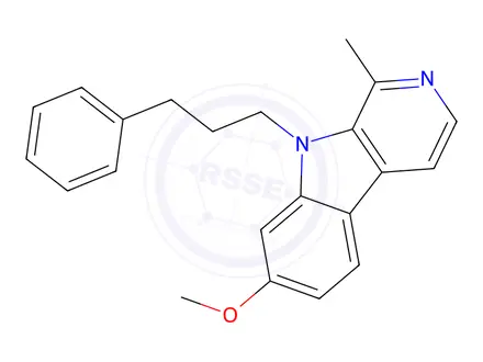 Chemical structure of 7-Methoxy-1-methyl-9-(3-phenylpropyl)-9H-pyrido[3,4-b]indole