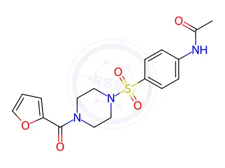 Chemical structure of N-(4-((4-(furan-2-carbonyl)piperazin-1-yl)sulfonyl)phenyl)acetamide