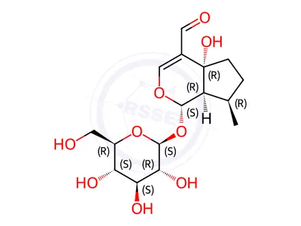Chemical structure of Aucubin Impurity 5(Plantarenaloside)