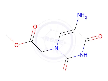 Chemical structure of Methyl 2-(5-amino-2,4-dioxo-3,4-dihydropyrimidin-1(2h)-yl)acetate