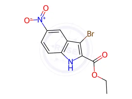 Chemical structure of Ethyl 3-bromo-5-nitro-1H-indole-2-carboxylate