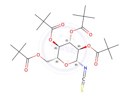 Chemical structure of 2,3,4,6-Tetra-O-pivaloyl-beta-D-glucopyranosyl isothiocyanate
