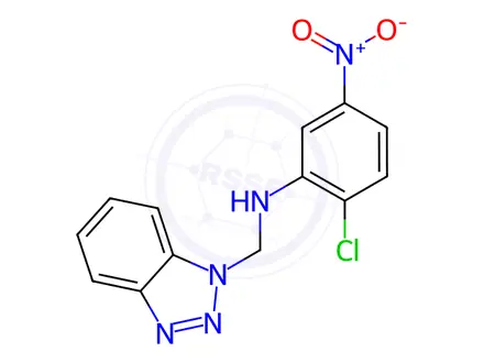 Chemical structure of N-((1H-benzo[d][1,2,3]triazol-1-yl)methyl)-2-chloro-5-nitroaniline