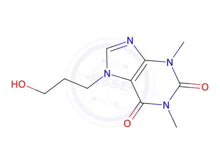 Chemical structure of 3,7-dihydro-7-(3-hydroxypropyl)-1,3-dimethyl-1H-purine-2,6-dione