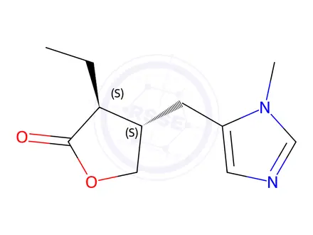 Chemical structure of (±)-Isopilocarpine
