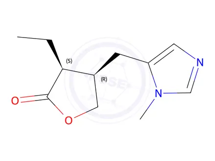 Chemical structure of Pilocarpine