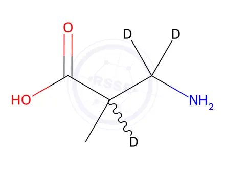 Chemical structure of (±)-3-Amino-iso-butyric Acid-[D3]