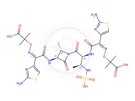 Chemical structure of Aztreonam Dimer Impurity 36