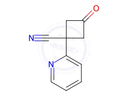 Chemical structure of 3-Oxo-1-pyridin-2-yl-cyclobutanecarbonitrile