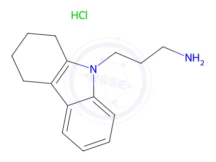 Chemical structure of [3-(1,2,3,4-Tetrahydro-9H-carbazol-9-yl)propyl]amine hydrochloride